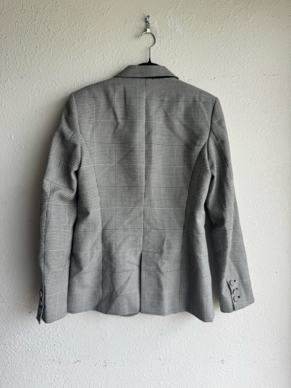 Zara Black Glen Plaid Single-Button Blazer Jacket size S - Picture 4 of 7